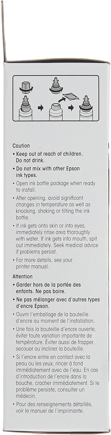 Epson 664 EcoTank Ink Ultra-high Capacity Bottle Black (T664120-S) Works with EcoTank ET-2500, ET-2550, ET-4500, ET-4550, ET-2600, ET-2650, ET-3600, ET-16500 (Pack of 5)