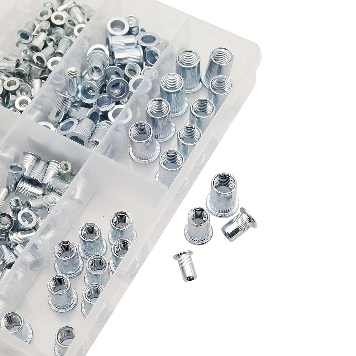 Carbon Steel Zinc Plated Rivetnuts 220 Piece Rivet Nut Assortment Kit ...