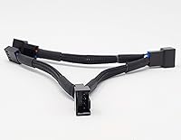 Vista 5 de Micro Connectors Cable divisor de ventilador PWM con manguito de 1 a 3, color negro, paquete de 2 (PWM-103BK-2P)