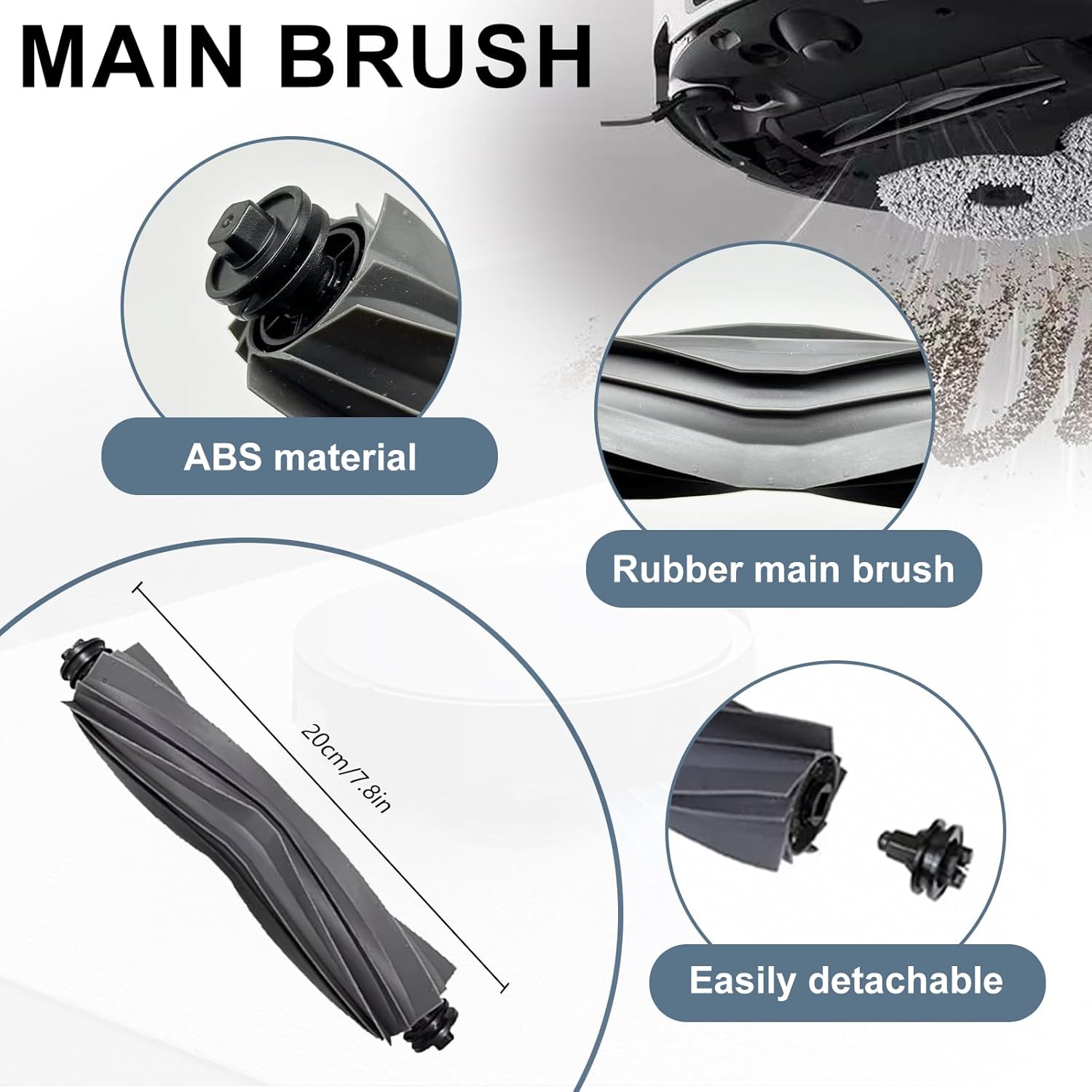 Accessoires for Dreame X40 Ultra Complete, L40 Ultra, for Mova P50 Pro Ultra Vacuum Cleaner, 2 Main Brushes, 4 Mop Pads, 4 Filters, 6 Dust Bags, 6 Side Brushes, for Mova P10 Pro Replacement 24 Pcs