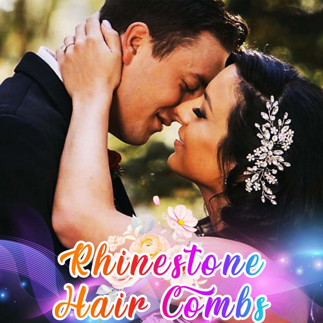 Catery Crystal Bridal Hair Combs Rhinestones Hairpieces Flower Wedding Clips Accessories for Brides and Women Pack of 1(Silver) - Image 7