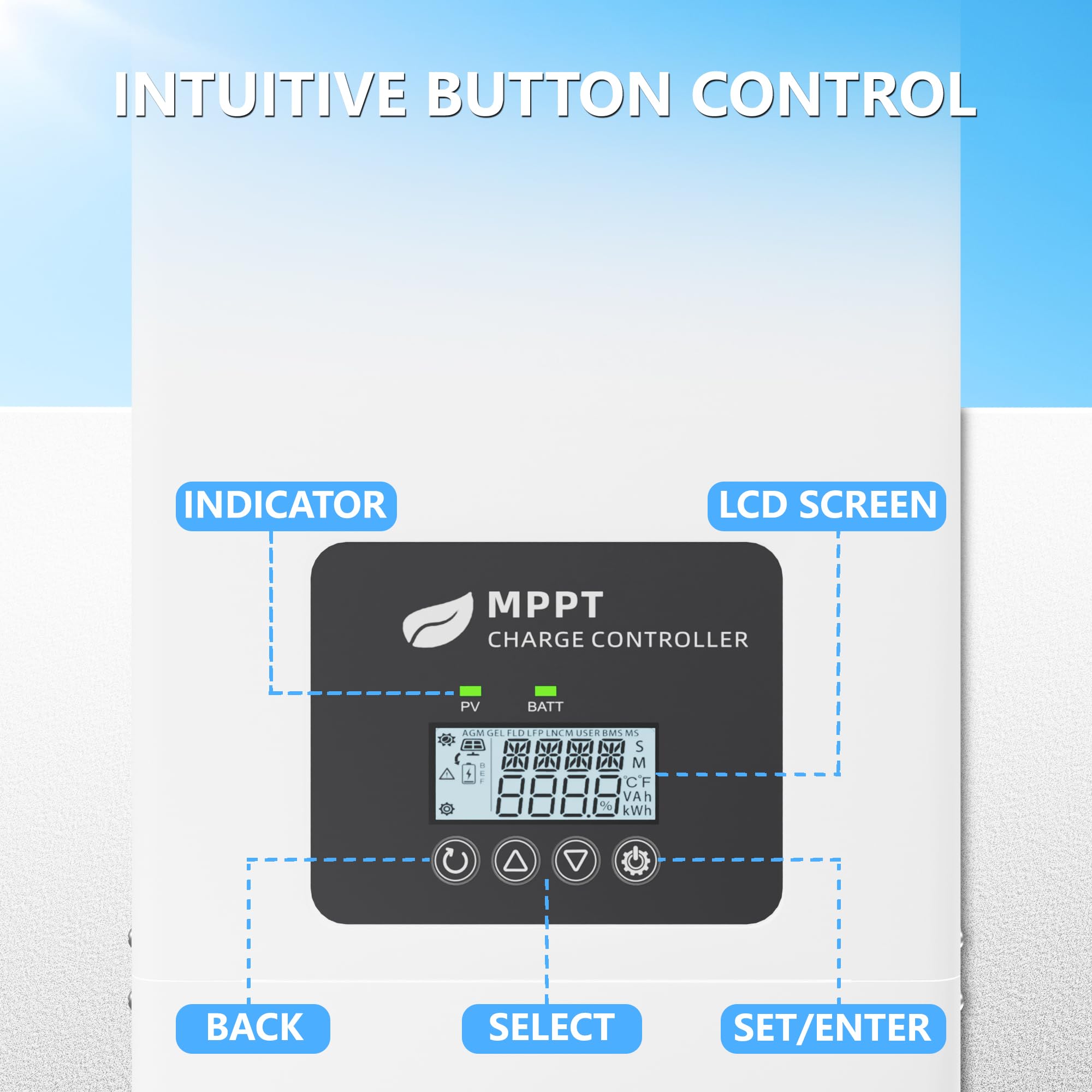 Epever - Controlador de carga solar Mppt 60A PV 250V