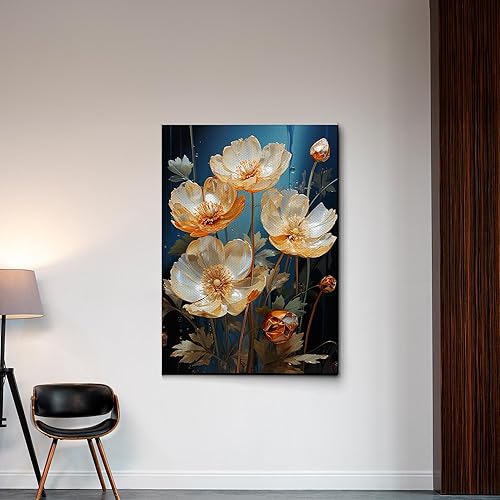 Miniatura 7 de Nurturing Blooms, Flower Painting On Canvas, Nature Art, Abstract Green Plants Home Decor, Modern Wall Art for Living Room and Home Decor, Canvas