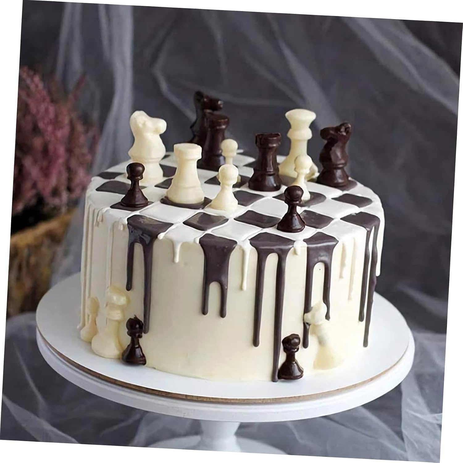 6PCS Chess Silicone Fondant Molds Set for Cake Decoration Baking Candy Chocolate DIY Mold Tool Safe and Easy to Use