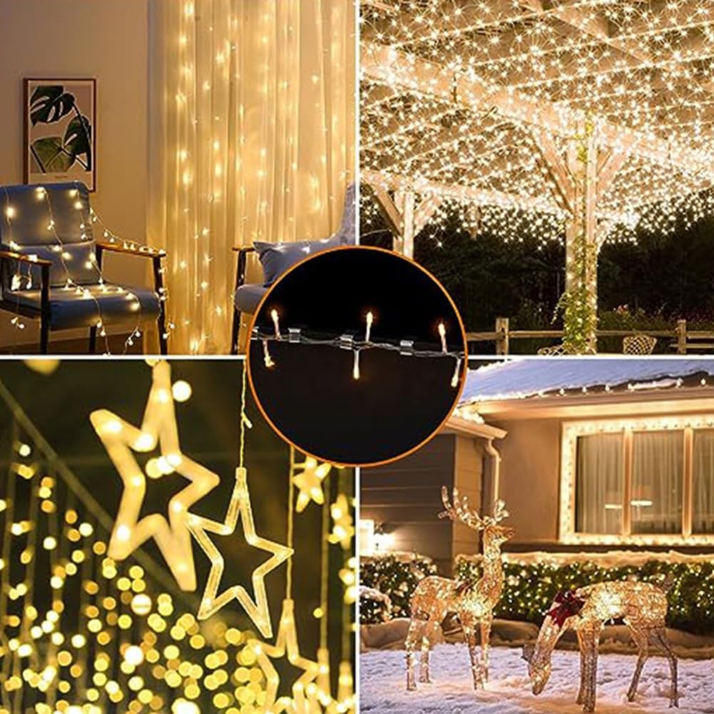 MorningRo Dachrinnenlichthaken – 50 Stück Aluminium-Clips Für Lichterketten | Wetterfest, Für Weihnachten & Halloween