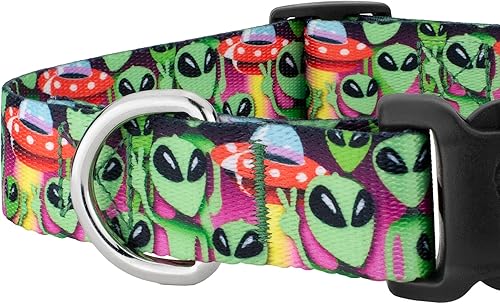 Miniatura 5 de Country Brook Petz - Collar de perro Deluxe Space Aliens - Colección Geek Chic con diseños para cualquier mega fan (12 pulgada, extra pequeño)