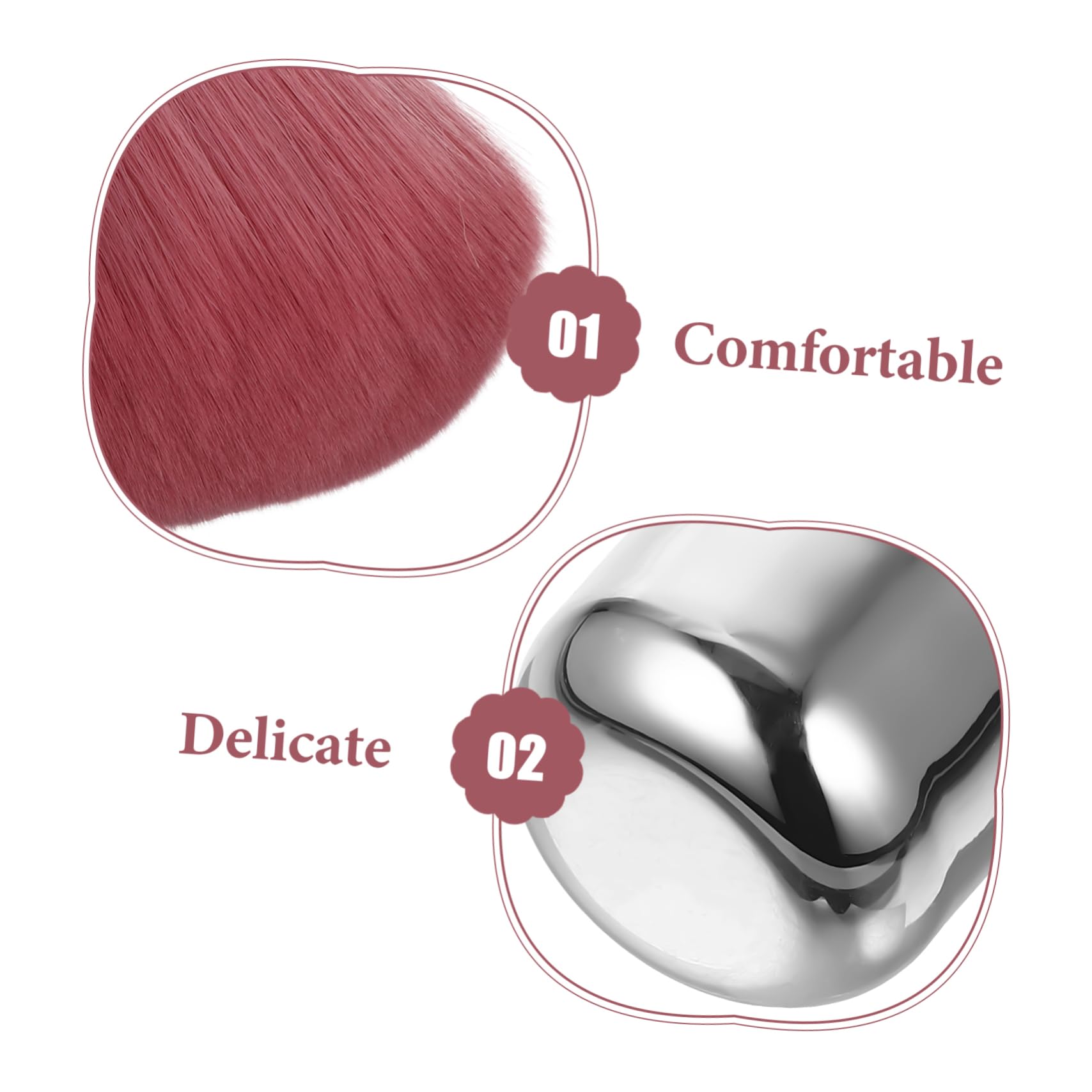 IWOWHERO Portable Makeup Brush with Soft Bristles for Foundation Blush Eye Makeup Multi Functional Travel Brush for Application present