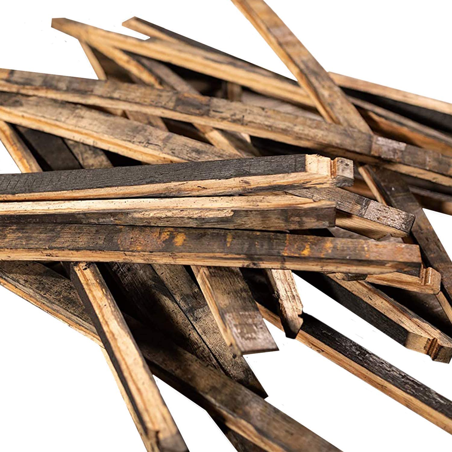 20 Authentic Bourbon/Whiskey Barrel Staves (1.5" and Narrower)