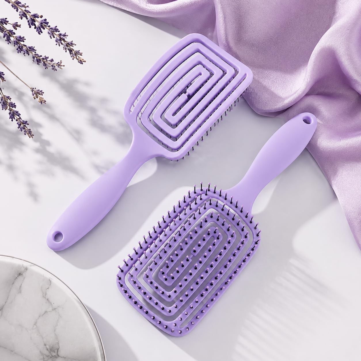 Premium 3D Detangling Hair Brush for Women & Men- Anti Hair Fall Comb for Curly, Wavy & Straight Hair | Hair Straightening Brush, Wet & Dry Styling Brush | Scalp Massager, Frizz Control & Tangle Free Grooming Brush (PACK OF 1)-image-37