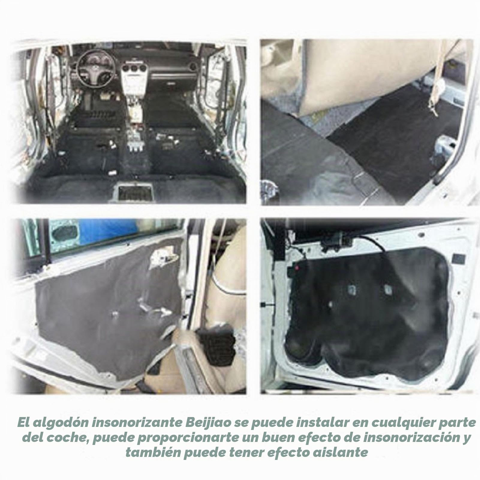 Motor para absorción acústica | Relleno Espuma ignífuga Impermeable para amortiguación acústica, Acolchado Espuma con Escudo térmico para el Aislamiento térmico del Control del