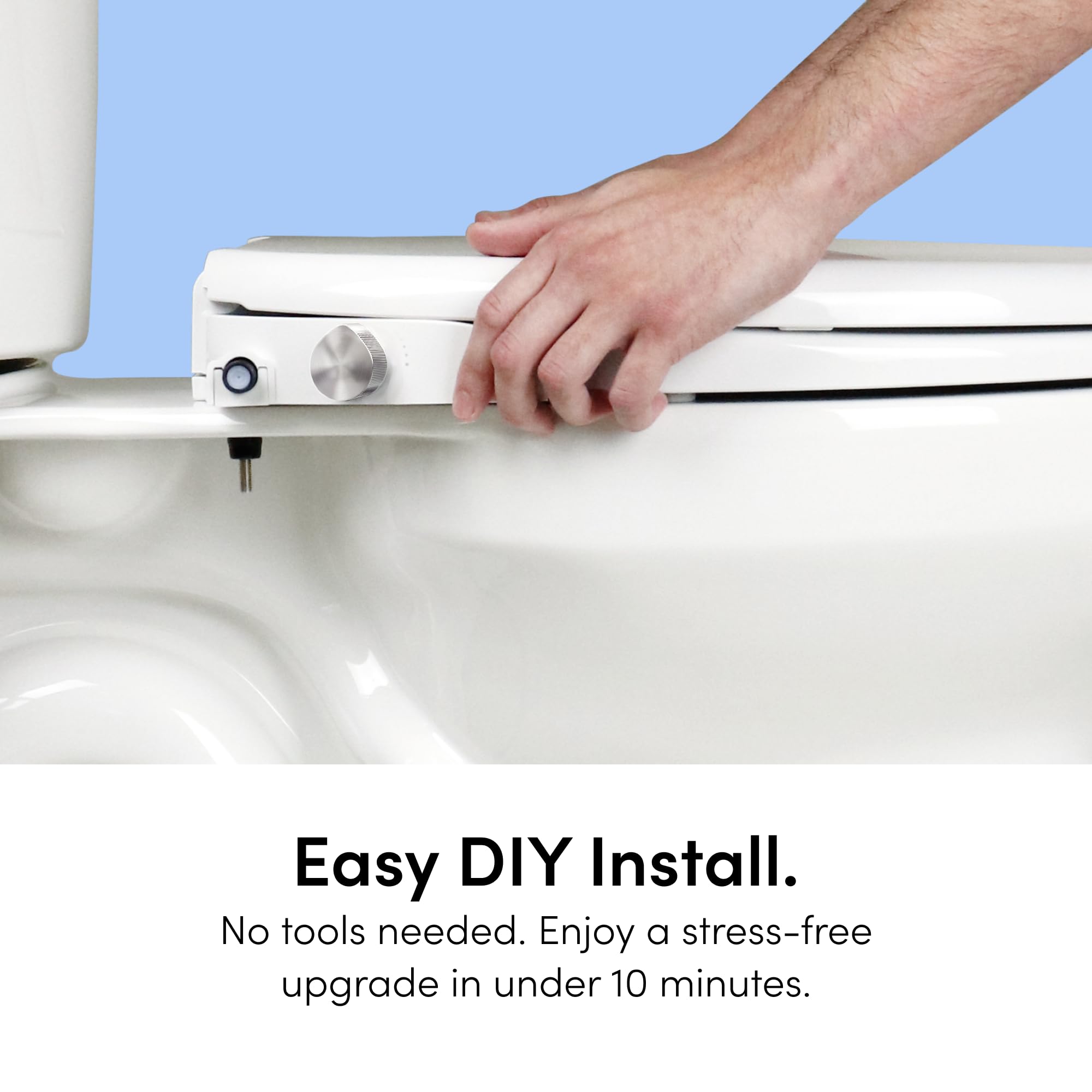 TUSHY Wave Non-Electric Bidet Toilet Seat Sleek Elongated Design Quick-Release for Easy Cleaning DuoFlow Front Rear Wash Soft-Close — view 2