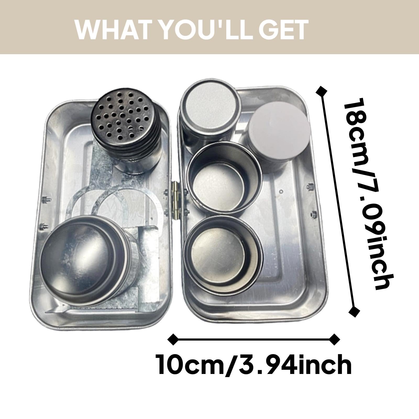 KiBcsLic Camping Coffee Maker Kit Vintage Design Camping Coffee Kit Portable for Collectors