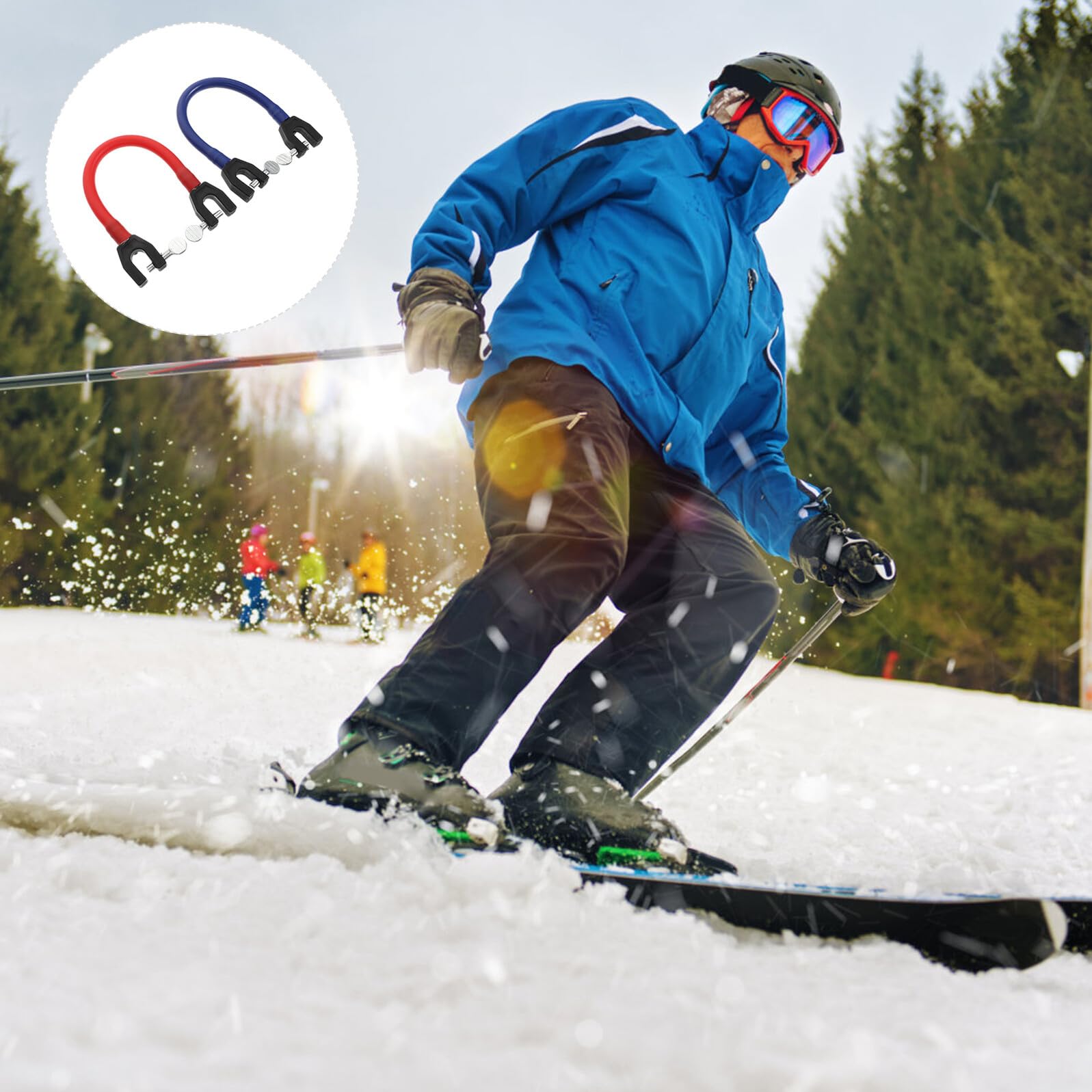 BESPORTBLE Connettori per Sci Professionali 2 Pezzi Attrezzi per Principianti per Controllo velocità e Curva Accessori Leggeri e Portatili per Snowboard e Sci da Esterno