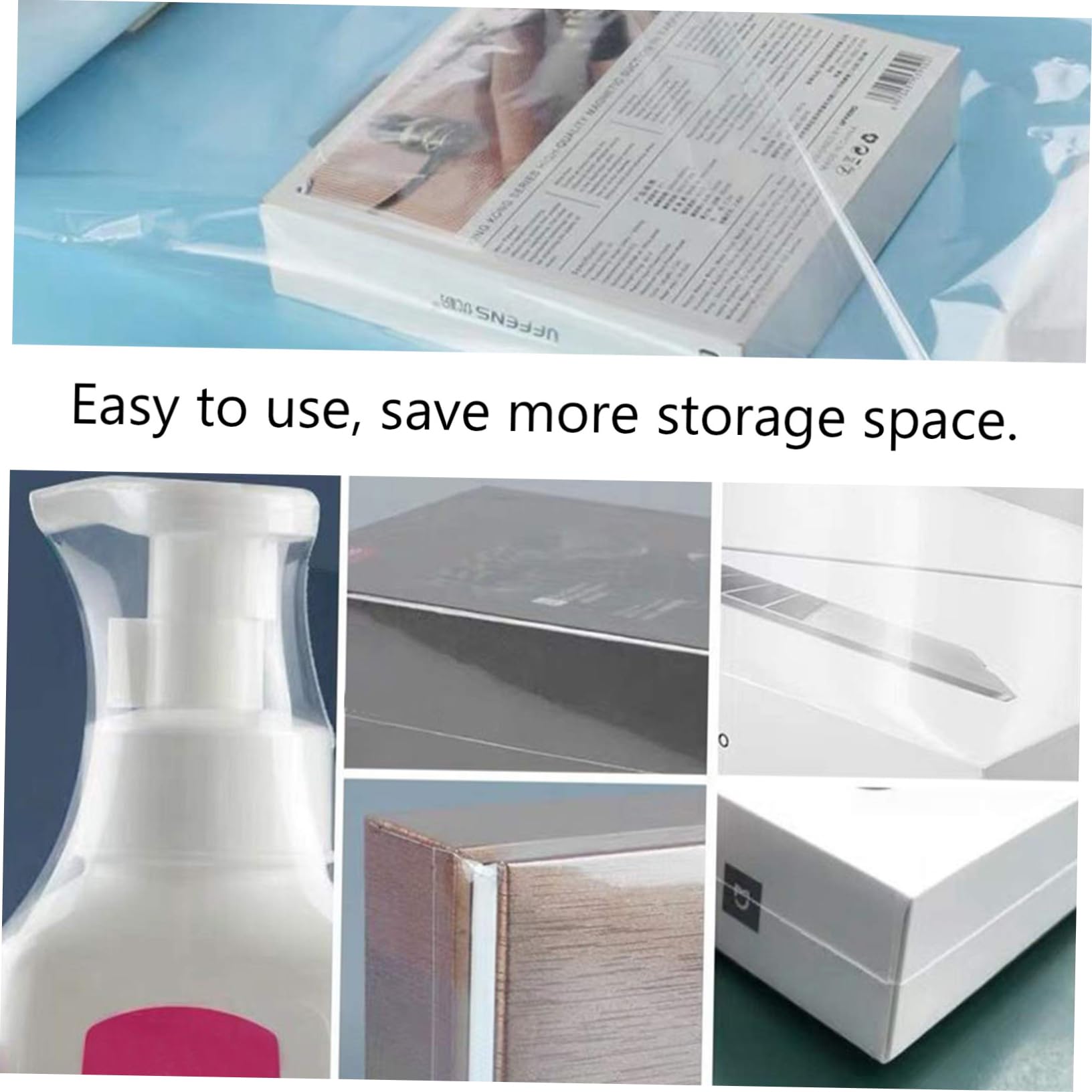 MUCKLILY Heat Shrink Wrap Bags 400pcs Set Odorless Pof Sealer Film Easy to Use for Packaging Storage