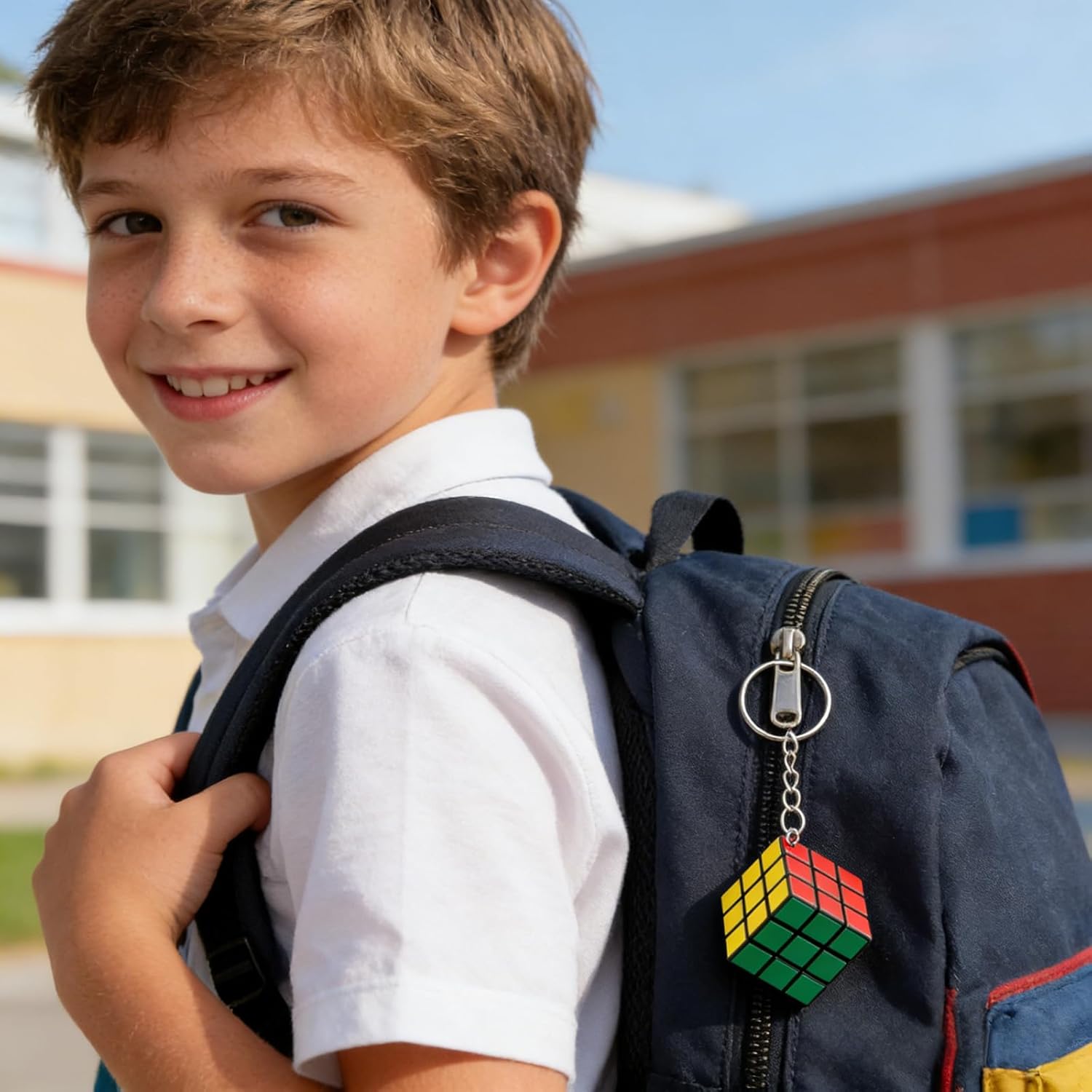 Set of 20 Magic Cubes 3 x 3 cm Magic Cube 3 x 3 Mini Magic Cube with Key Ring Stress Relief Toy Children's Birthday Gift Party Gift Easter Gift Magic Cube