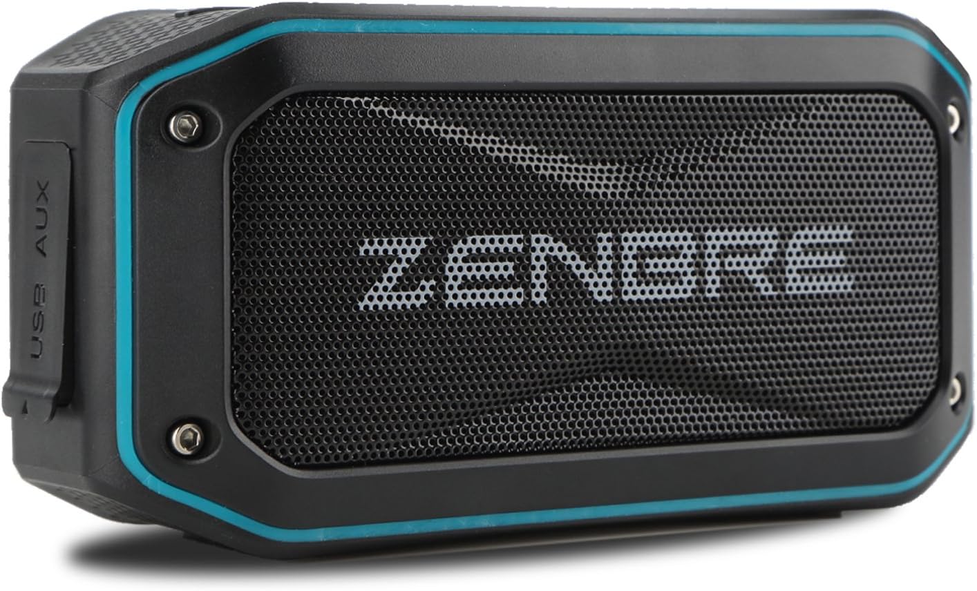 Bluetooth Speaker, ZENBRE D5 Bluetooth 4.1 Waterproof IPX7 Speaker, 40H Playtime with 6W Boom Bass, Compact Portable Speaker in Rugged Design, Micro SD card Slot, Bike Mount Screw (Blue)