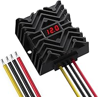 Vista 8 de Convertidor Buck de 24 V CC a 12 VCC, fuente de alimentación reductora impermeable con pantalla LED, chip de seguridad MCU, bloques de terminales