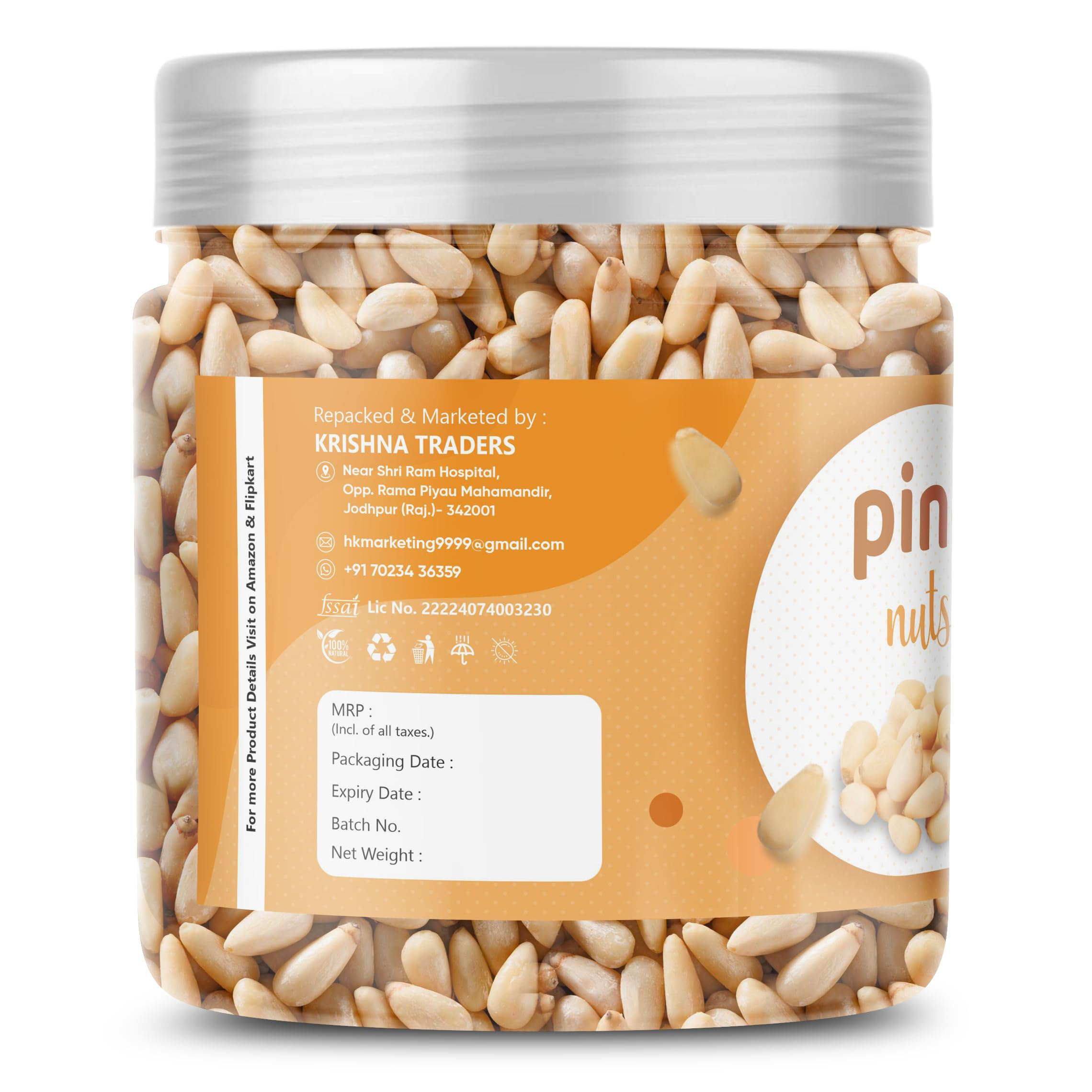 Heaven Bites Pine Nuts | Without Shell | Chilgoza Giri | Chilgoja Seeds | Pine Seeds Jumbo Size | Pure Dry Fruits (500g) - Image 3 thumbnail