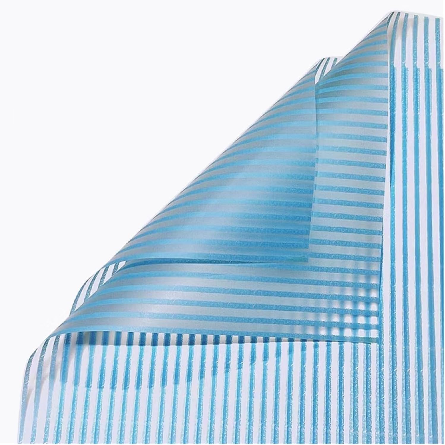 NYMFEA yaoqijie Striped Flower Packaging Paper Waterproof Flower Wrapping Paper Floral Bouquet Gift Packaging Supplies 20 Counts/Pack Lasting (Color : Light Blue)