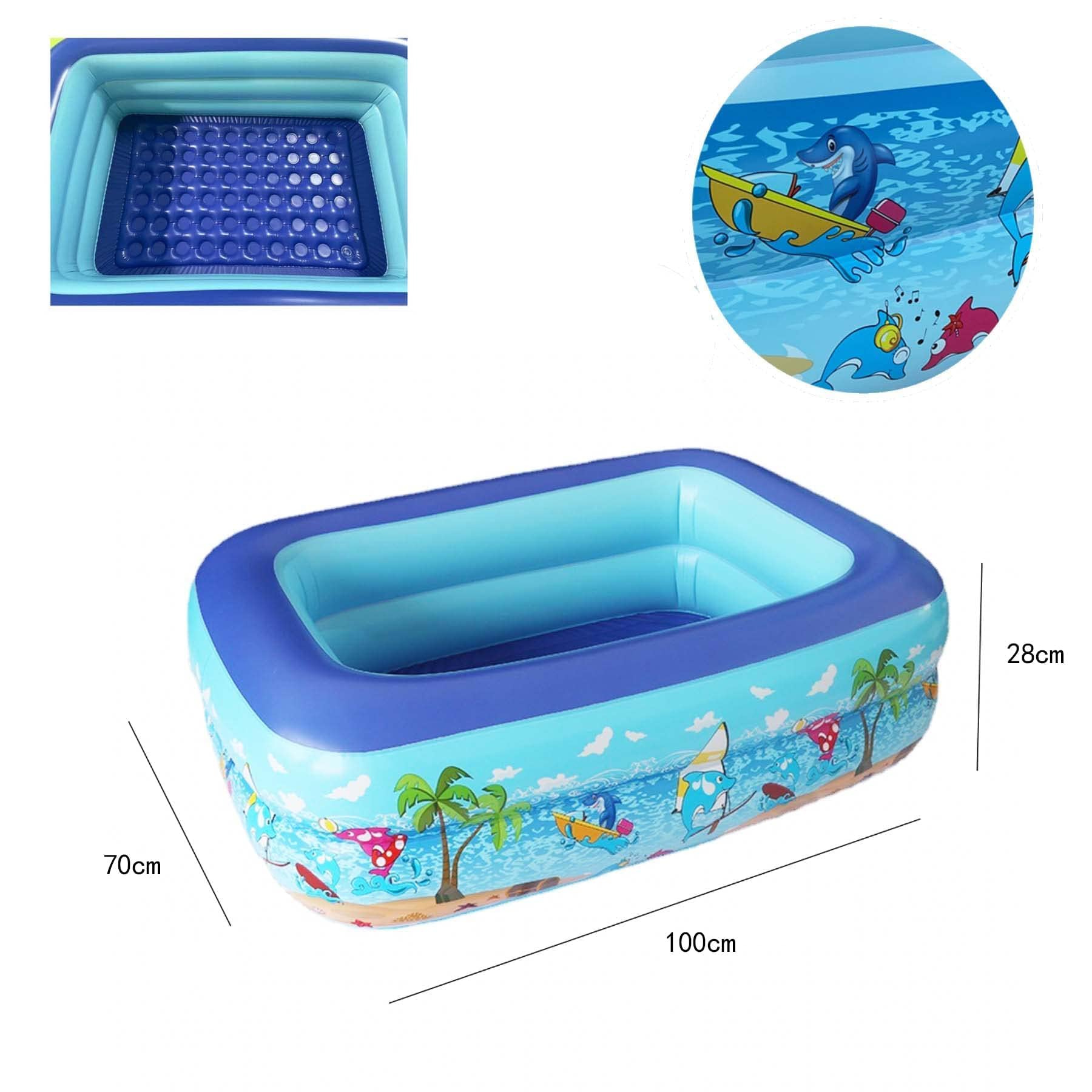 Piscina inflable, piscina infantil, piscina infantil, piscina infantil, piscina inflable, piscina infantil, 2 ruedas de 100 x 70 cm, altura 28 cm