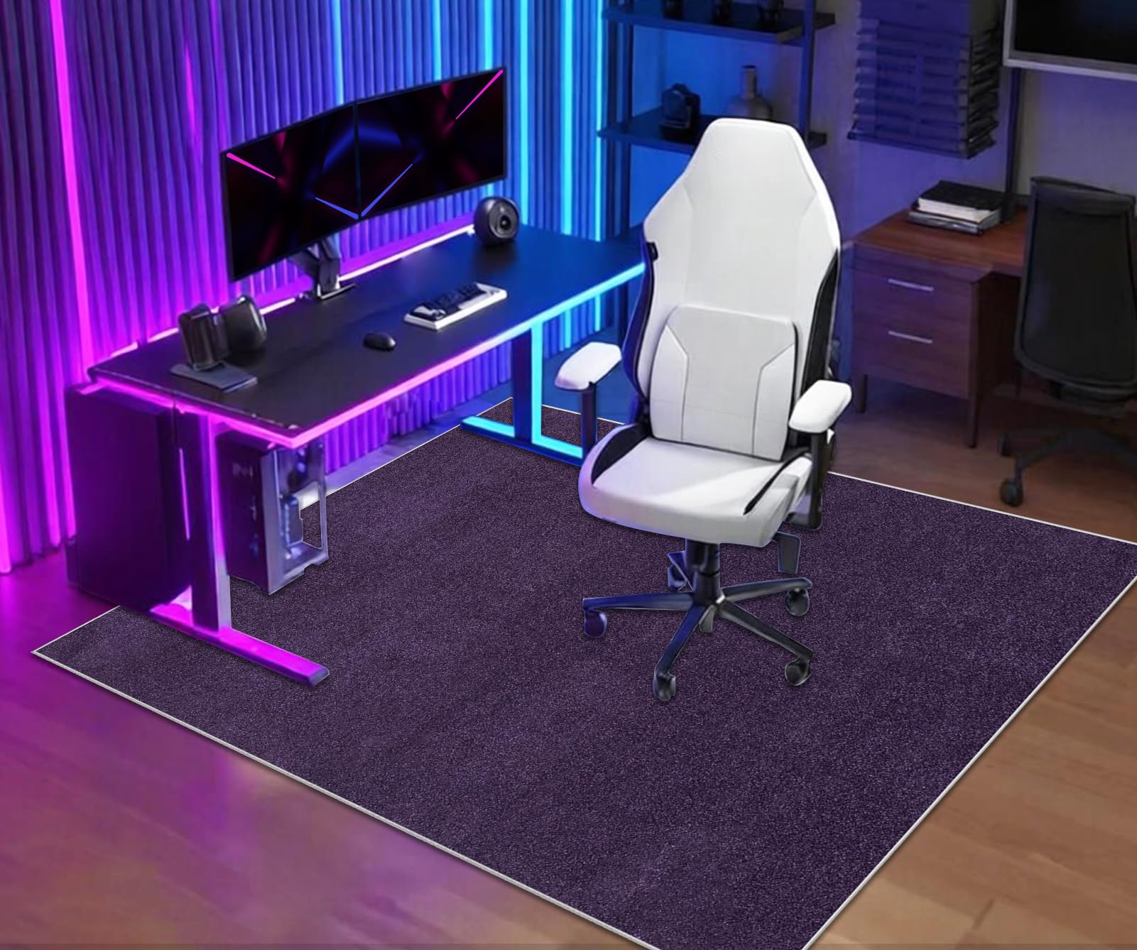 Tapis de Chaise de Bureau Antiderapant pour Parquet Stratifié Carrelage Tissu 100 x 140 cm Tapis Chaise Gaming pour Sols Durs Tapis de Protections de Sol Tapis de Chaise Multi-Surfaces