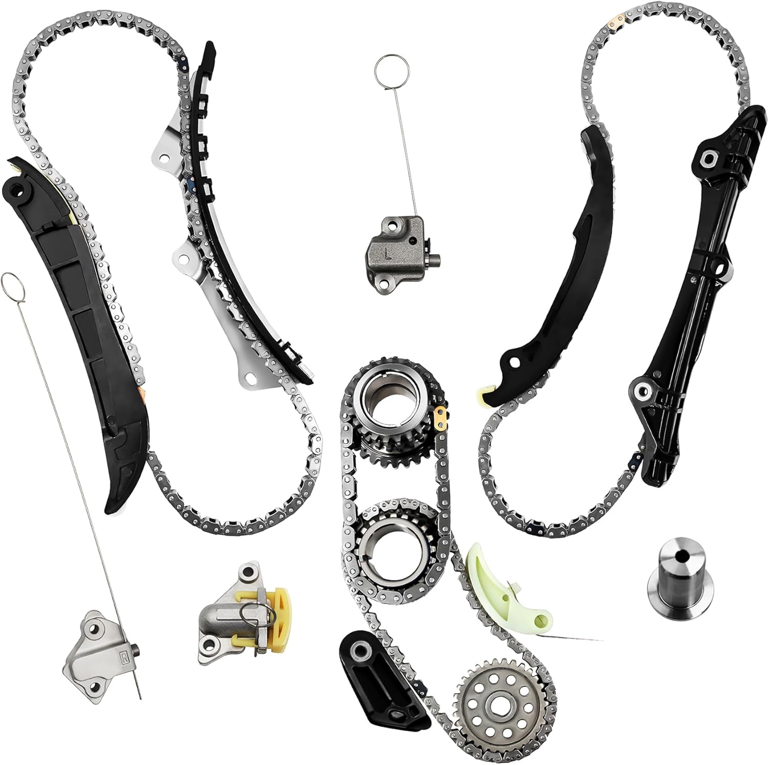 3.6 Dodge Timing Chain Kit W/Tensioner 5184392AF Compatible With 2011-2017 Dodge Ram Chrysler Jeep Maserati 3.6L 3.0 Replace# 5047891AA Kit De Cadena De Tiempo De
