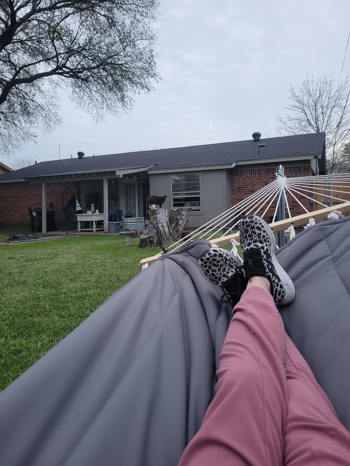 Dark Grey Outdoor Hammock Set photo review