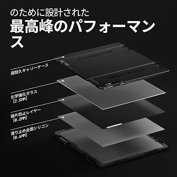 Wallhack SP-005 Glass Gaming Mouse Pad, Large, Black | スピードサーフェス。低摩擦でスムーズな滑りを実現するeスポーツマウスパッド。強化ガラス、人間工学に基づいた薄型設計、キャリーケース付属。