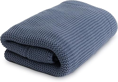 Natemia Manta de punto para bebé, algodón orgánico ultra suave de 30 x 40 pulgadas, manta para cochecito y siesta para niños pequeños