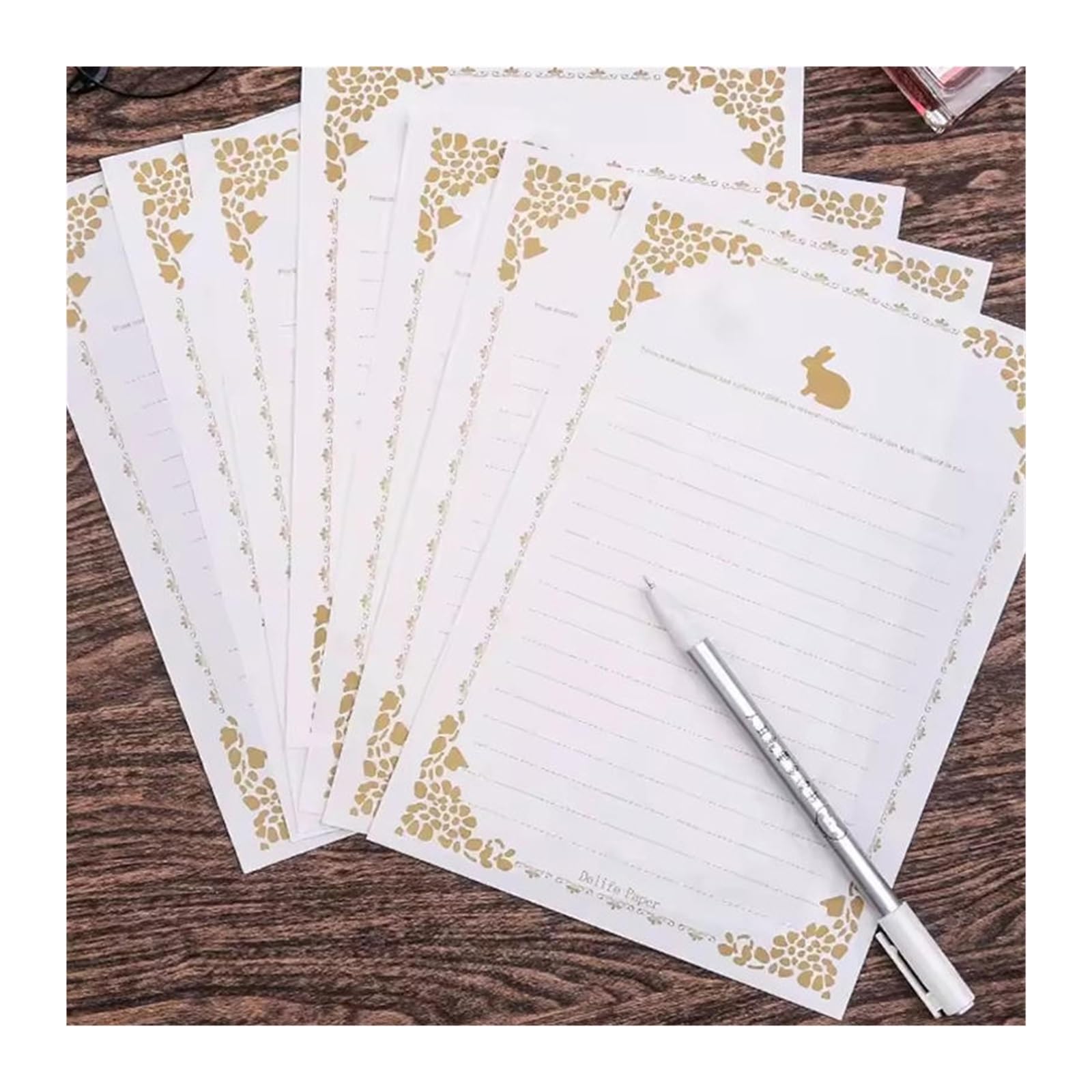 Vintage Briefpapier 100 Stück Vintage-Blumendesign
