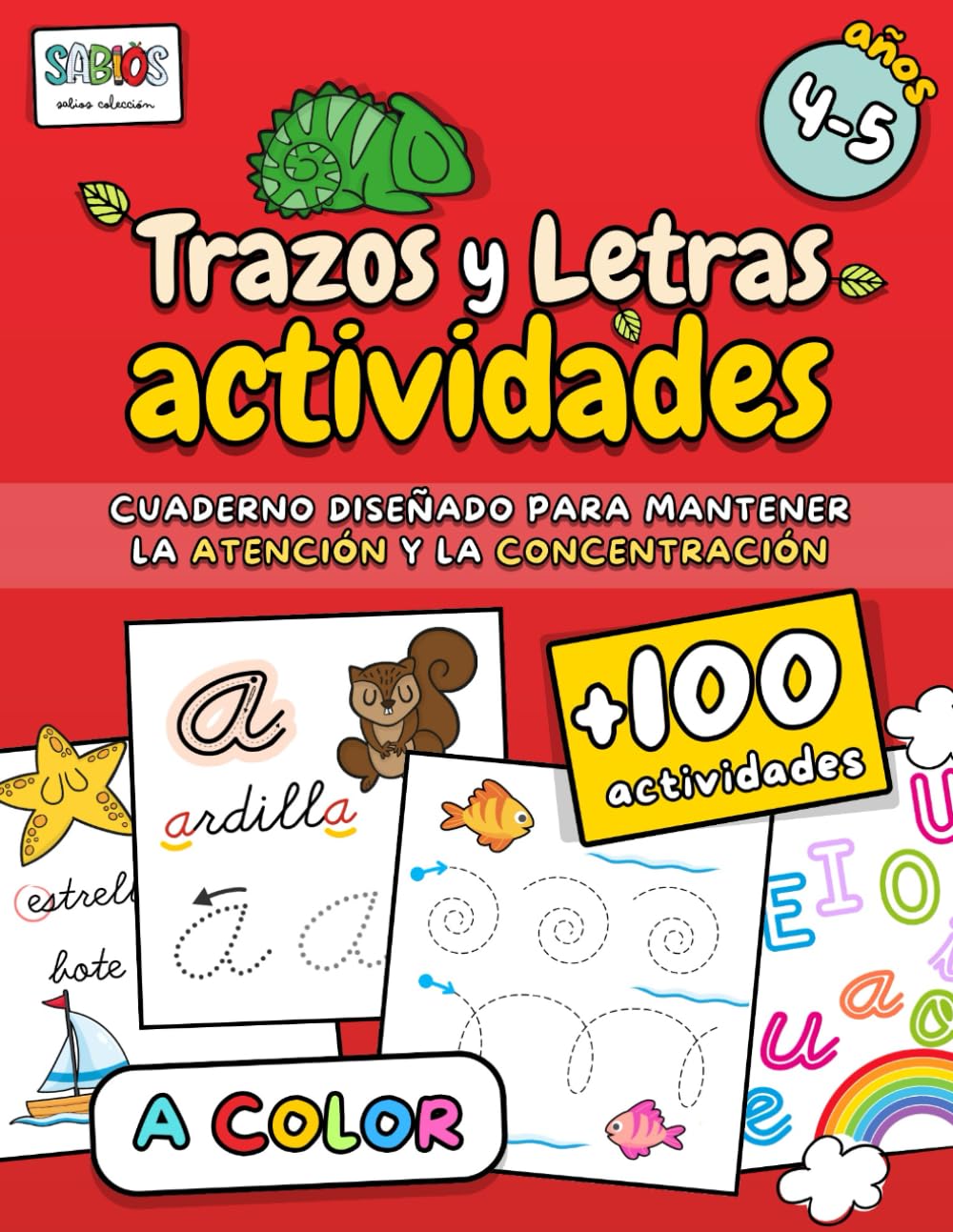 Trazos y letras Actividades: Cuaderno de Actividades para 4 y 5 años (Actividades Preescolar de Trazos y Escritura para desarrollar la Motricidad, la Atención y Concentración)