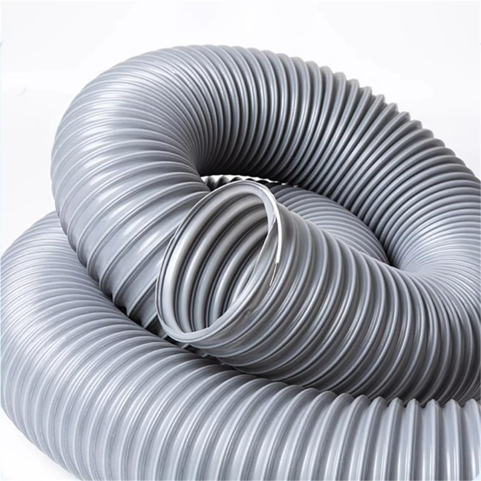 Langlebiger, flexibler PVC-Wellschlauch für Luftleitungen, antistatisches Vakuum-Saug- und Belüftungsrohr für Graviermaschinen, 30–100 mm Innendurchmesser(3 Meters,ID 60mm)