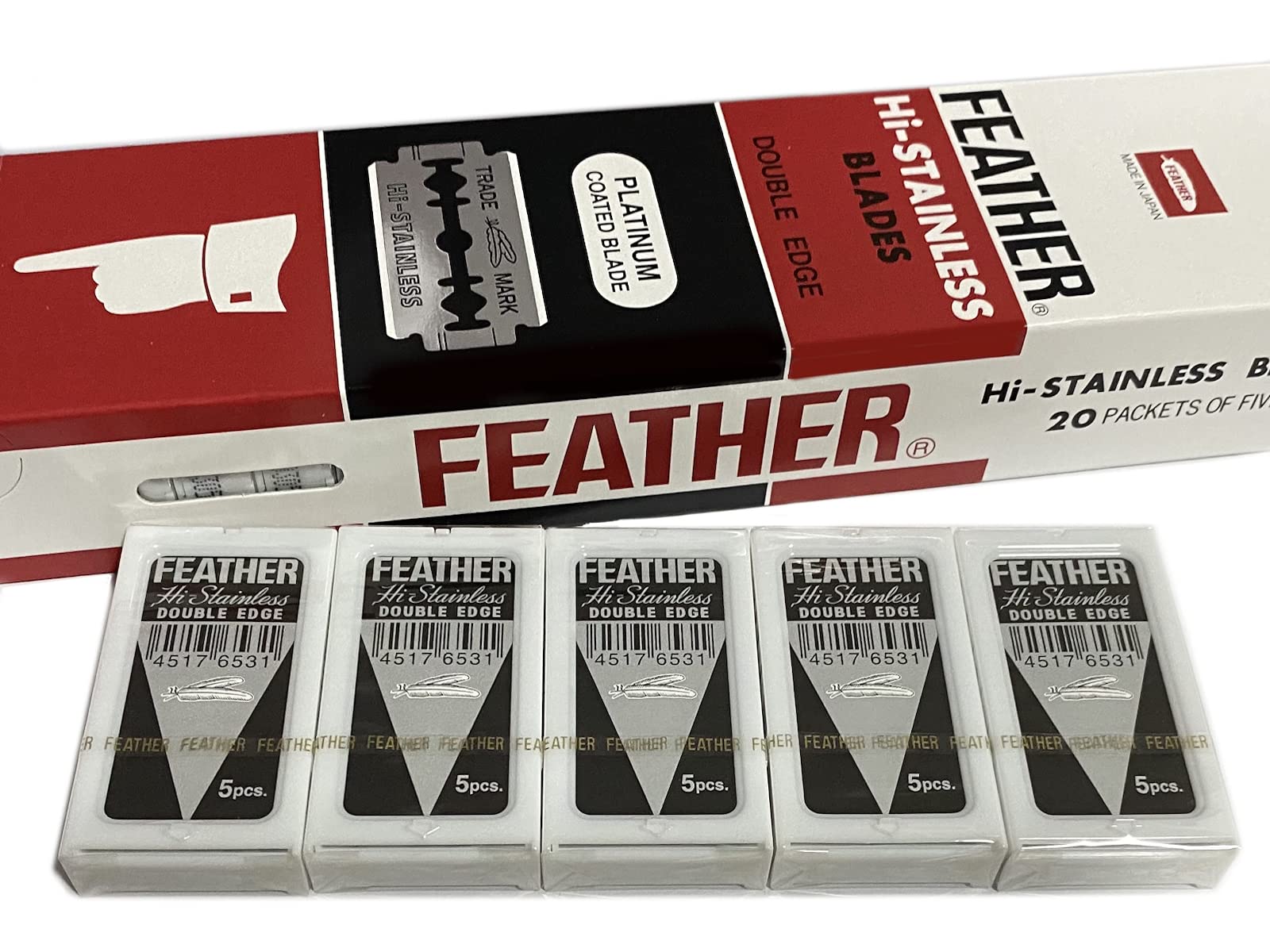 Feather Double Edge Safety Razor Blades 100 Count