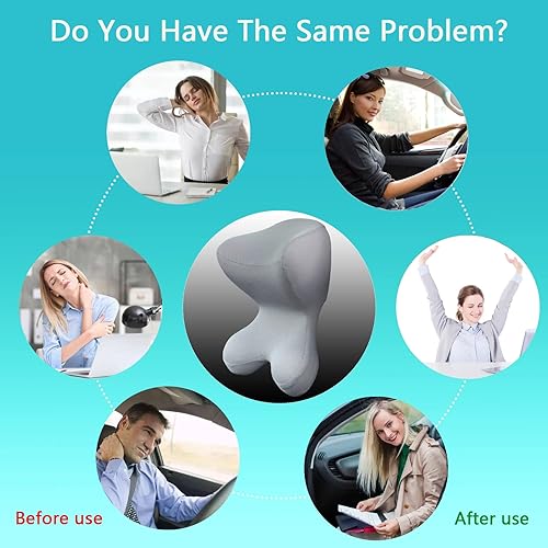 Miniatura 13 de Almohada de apoyo lumbar para silla Ofiice, soporte ergonómico patentado para aliviar el dolor de espalda con correa ajustable, almohada de apoyo