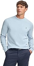 Polo Club Men's Basic Crew Neck Knit Sweater - 100% Cotton Sweater with Embroidered Logo
