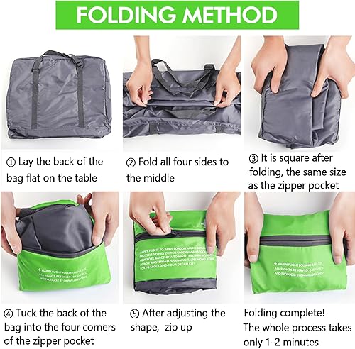 Miniatura 9 de Bolsa de viaje plegable Bolsa de deporte Gimnasio Tote resistente al agua Bolsa de equipaje Bolsa de viaje Weekender Overnight Bag