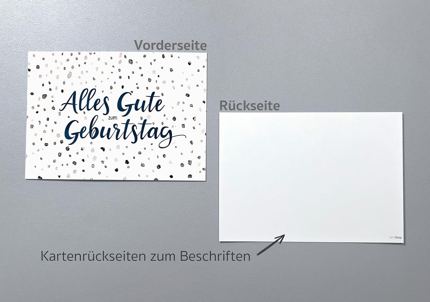 beriluDesign 20 Geburtstagskarten Set mit Umschlägen - Glückwunschkarten, Postkarten zum Geburtstag - Happy Birthday Karten - ideal als Grußkarte oder Gutschein (20 Karten + 20 Umschläge)