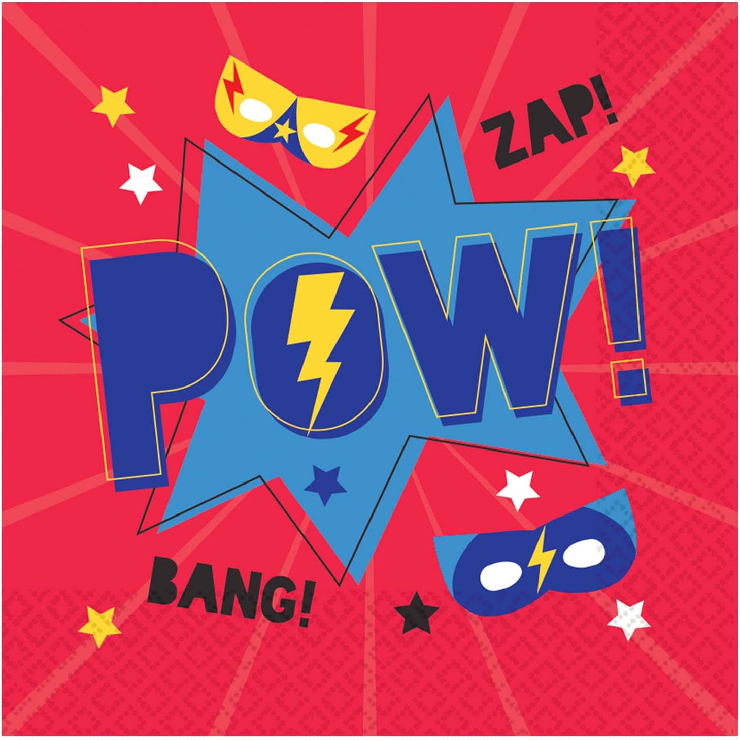 Amscan 9909088 - Superhero Birthday Party Luncheon Napkins - 16 Pack, 33 cm