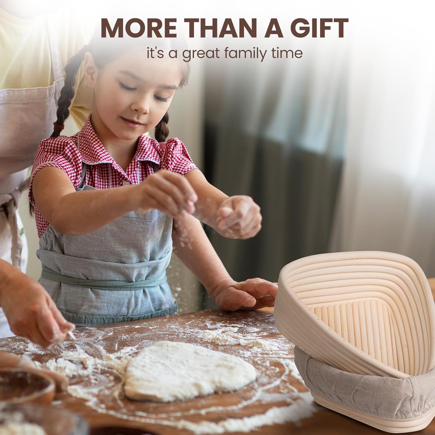 Bread Proofing Basket, Kikcoin Banneton Bread Proofing Basket Set of 2, Triangle Sourdough Bread Baking Supplies