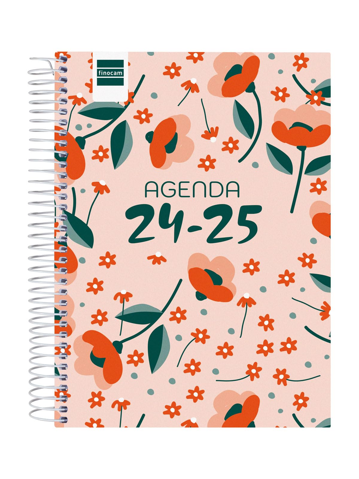 Finocam - Agenda Cool 2024 2025 1 Día Página Septiembre 2024 - Junio 2025 (curso lectivo) + Julio y Agosto resumidos Floral Español