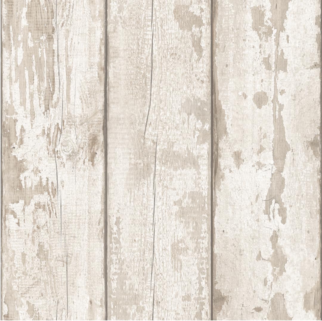 ArtiSTICK White Washed Wood - Peel and Stick Self Adhesive Wallpaper 6m/19.6 Foot Long - Great for Upcycling Furniture - Cabinets Kitchen Drawers Shelves - Peel & Stick 300205