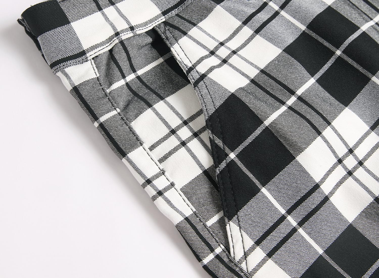 Plaid Shorts Men Classic Regular Fit Plaid Cargo Short Multi-Pocket Outdoor Shorts - Image 4