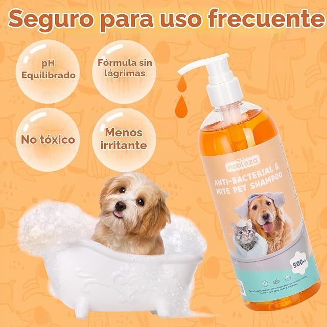 Foto 4 de 7 de Nobleza-Champú para Perros y Gatos de Agua con Citronela Hipoalergénico,Calma Champú Repelente Antipulgas…
