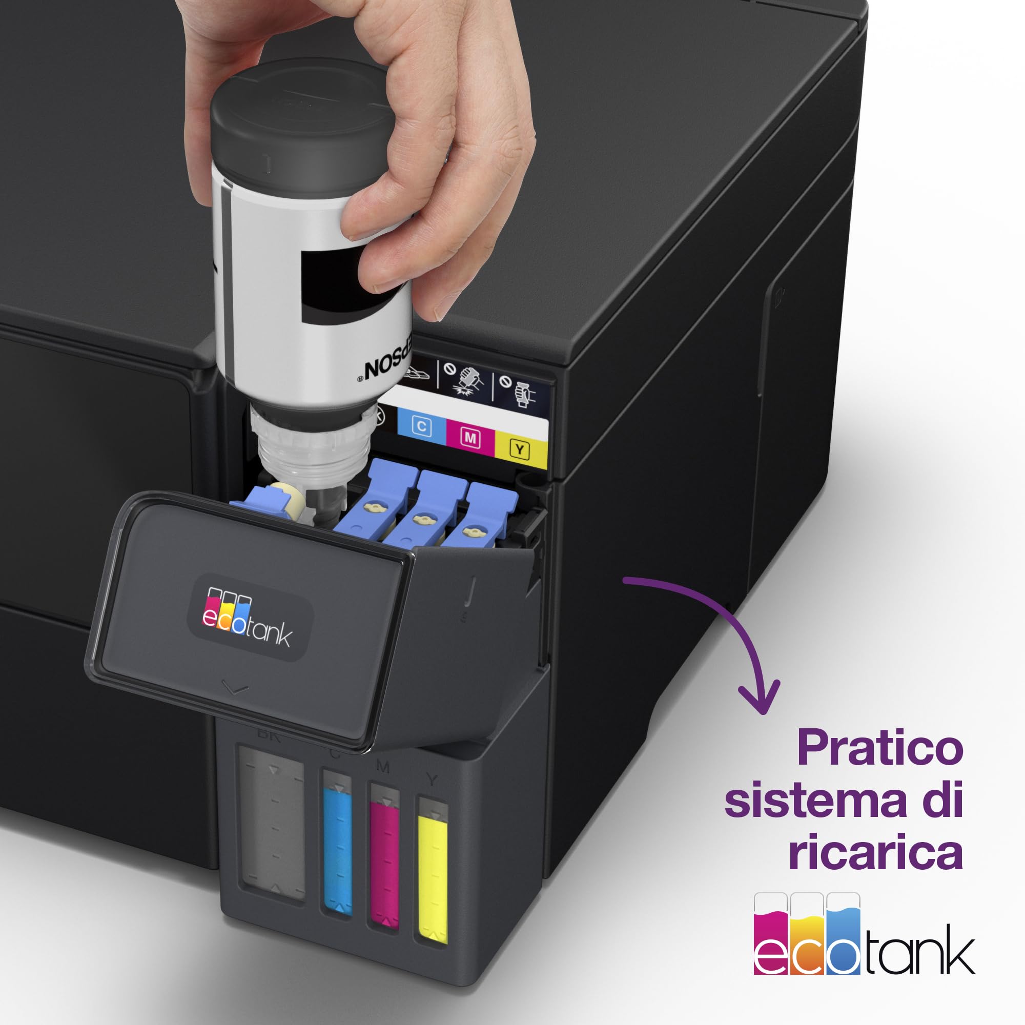 Epson EcoTank ET-2955 Stampante A4 Wi-Fi Stampa Copia Scansione Fronte/Retro Display LCD 3.7 cm 3 Anni Inchiostro Inclusi