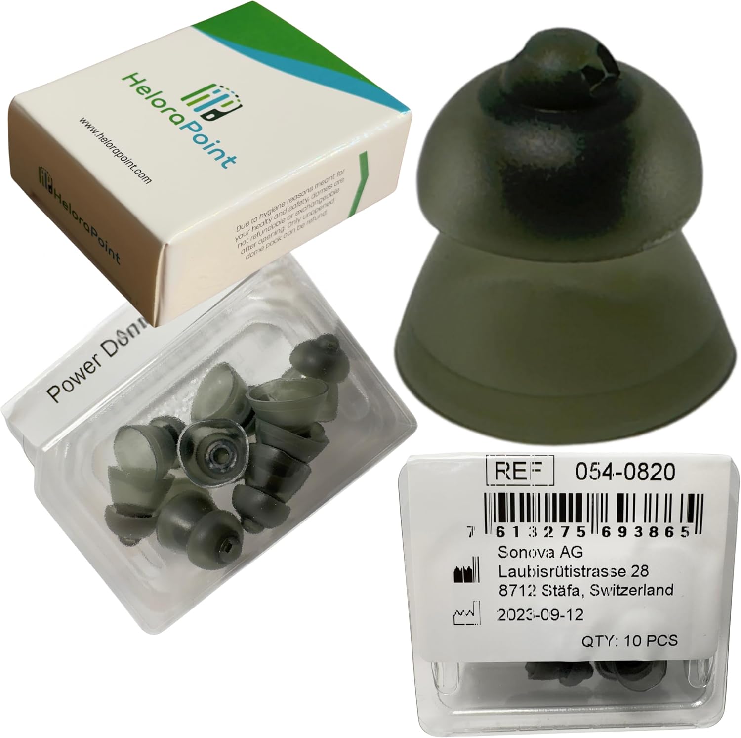 Phonak Power Dome - Small - 10 Domes in 1 Pack -Compatible with Phonak Hearing Aids - Secure Fit - Comfortable for Daily Use (054-0820)