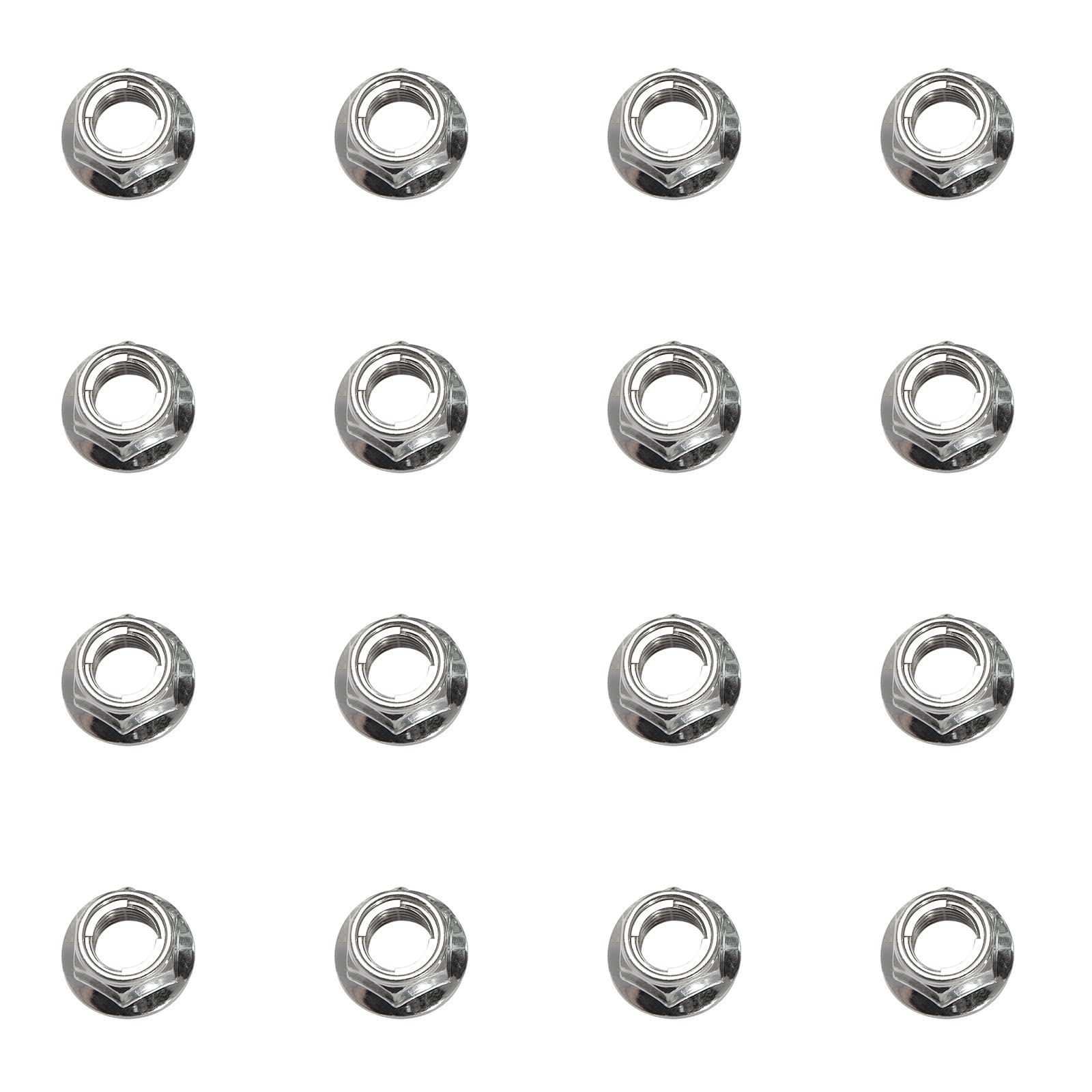(16 Pack) Tusk Flange Locking Lug Nut 10mm x 1.25mm Thread Pitch w/ 14mm Head for Yamaha Rhino 450 4X4 2006-2009