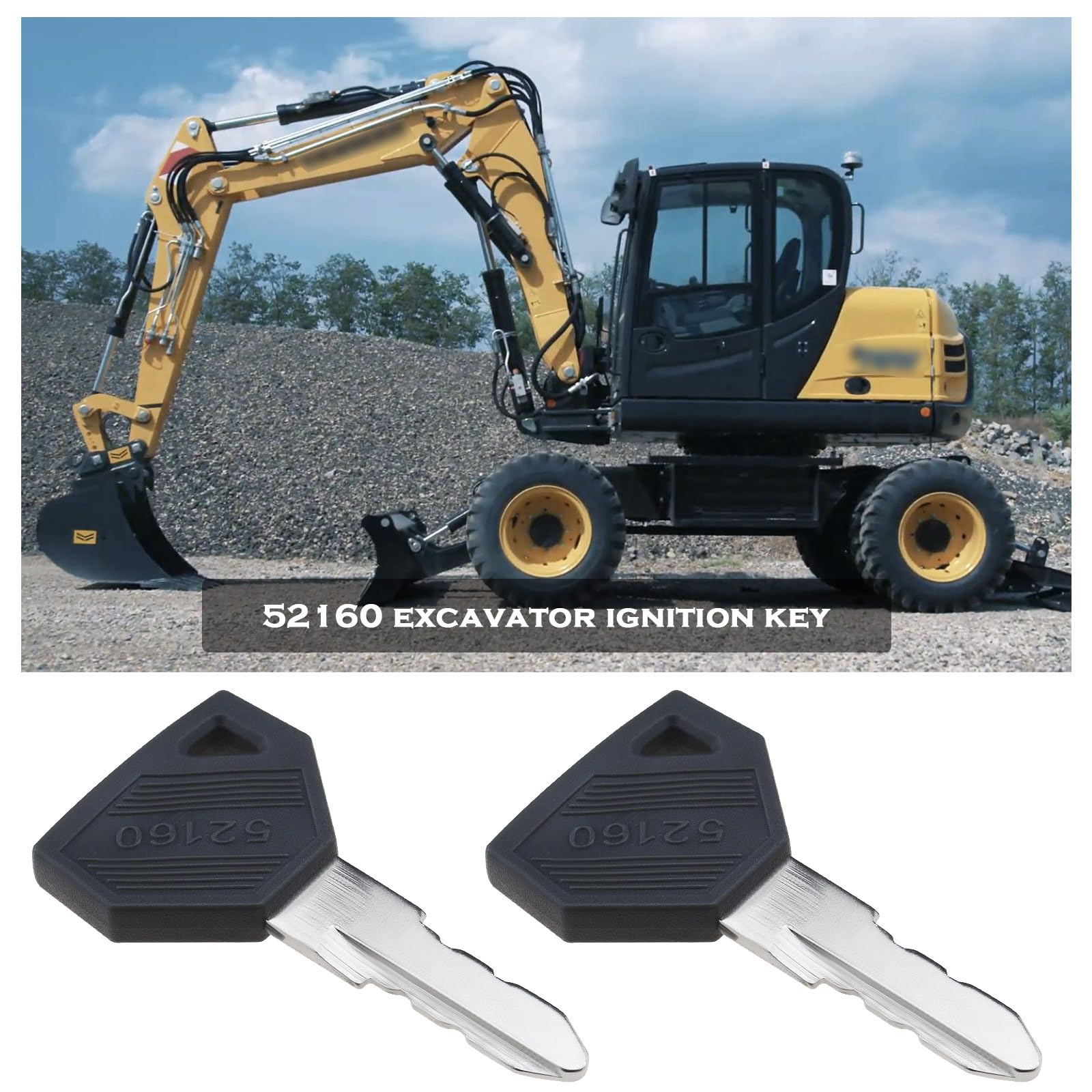 2 Ersatzschlüssel Für Yanmar Bagger - Passend Für Yanmar 52160 Und Andere Modelle