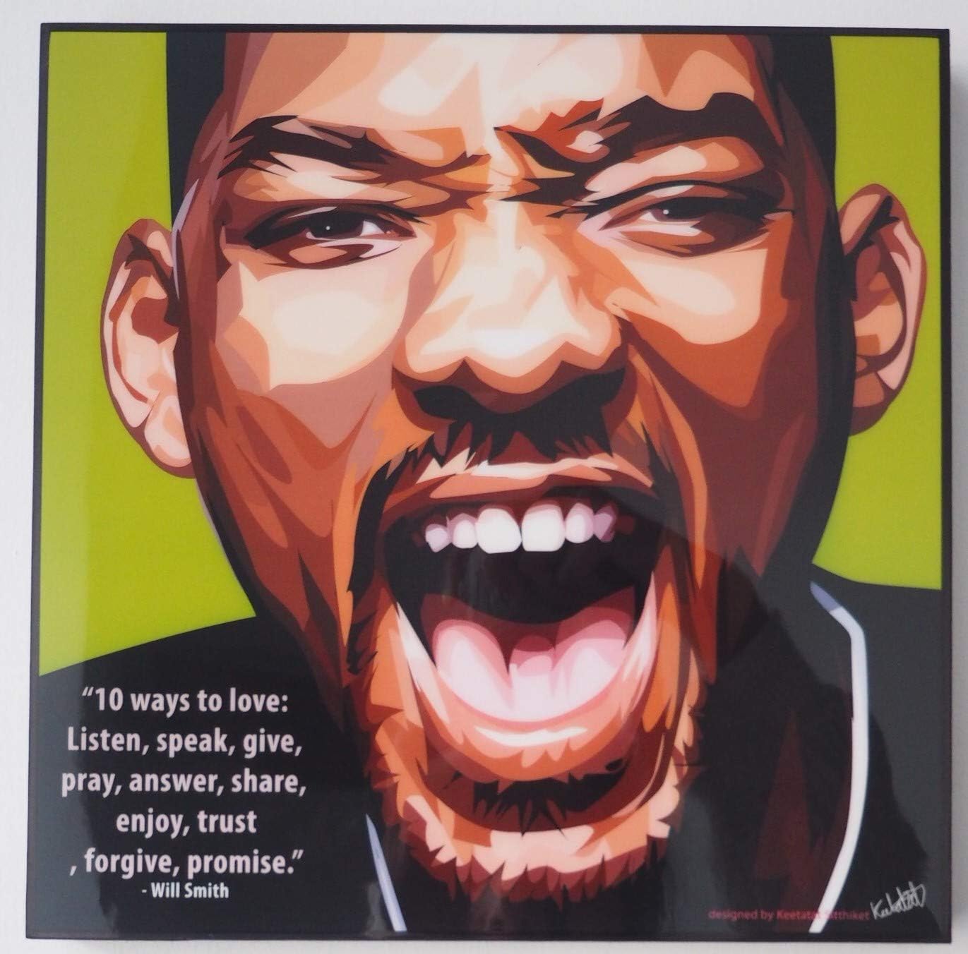 GLAGOODS Will Smith Motivation Fresh Prince of Bel-air Movie Fast Furious Wrestling Cartoon Pop Art Canvas Framed Wall Art Prints Poster Vinyl Gift Quotes