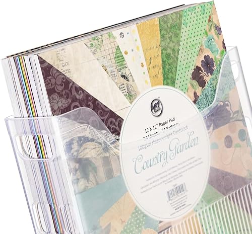 Miniatura 4 de Organizador de almacenamiento de papel de 12 x 12 pulgadas, organizador de almacenamiento de papel para álbumes de recortes, contenedor de