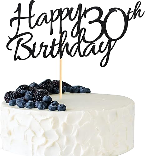 1 pieza de decoración para pastel de 30 cumpleaños, decoración de pastel de 30 cumpleaños para 30 cumpleaños para 30 saludos a 30 cumpleaños,